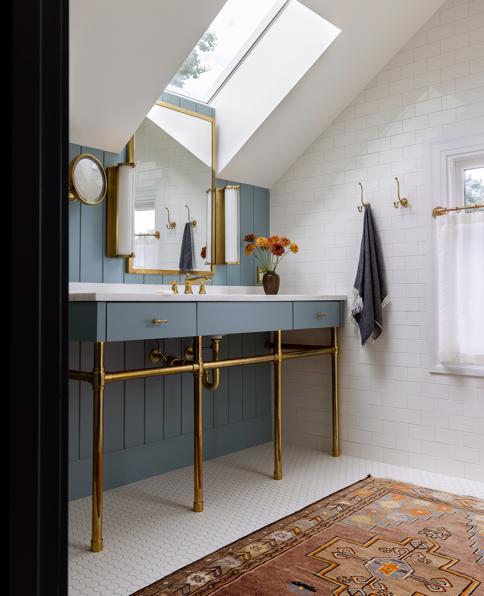 Bathroom Skylight in Seattle House by Kenna Stout/Brio Interior Design