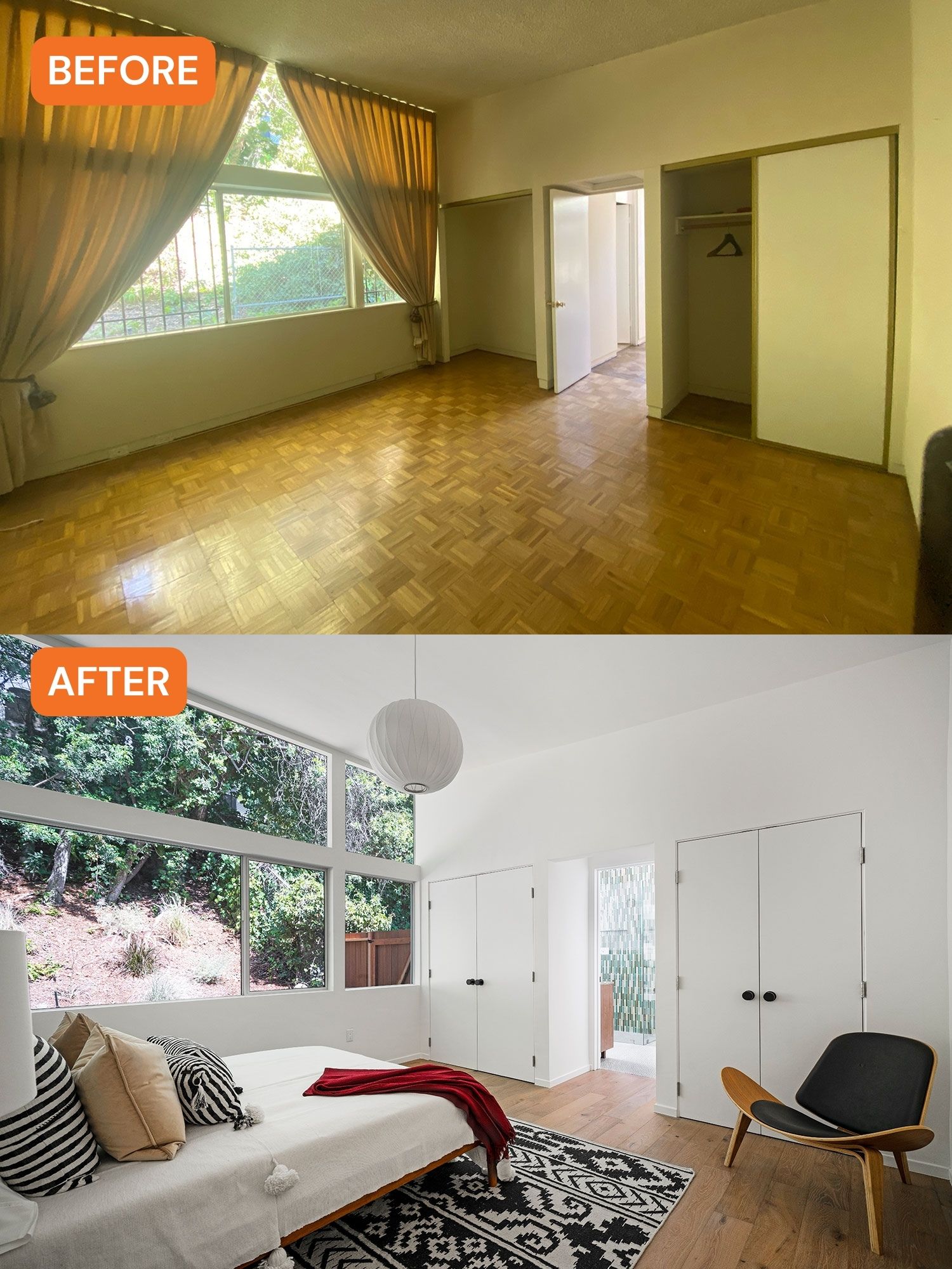 Before & After Bedroom by Hollis Jordyn Design