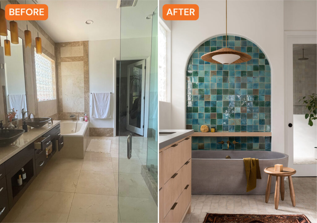 Before and After Bathroom by Terramar Interiors