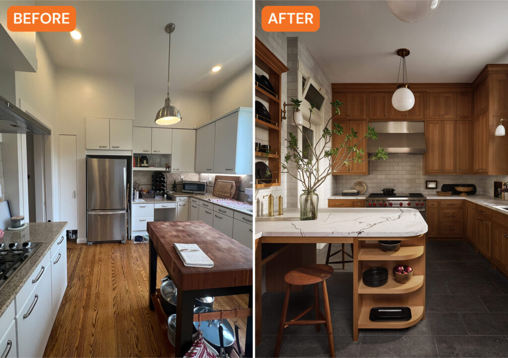 Before and After Victorian Kitchen by Chantal Lamberto