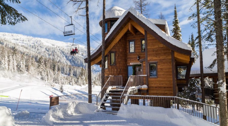 Treehouses are cozy cabins outside of Whitefish next to the slopes