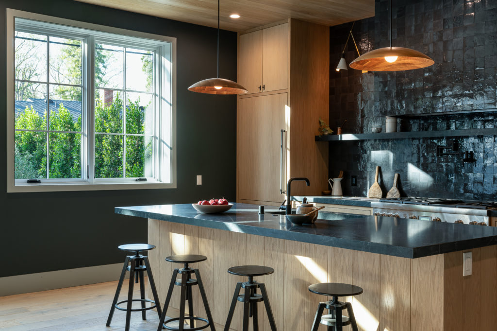 black kitchen tile hardware Rob Diaz Design