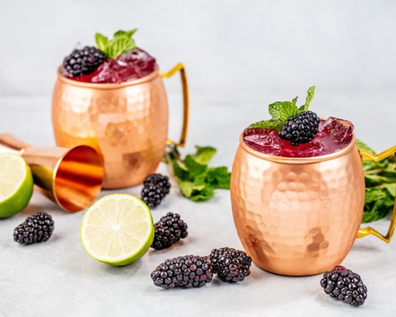 Blackberry Moscow Mules - Fit Foodie Finds