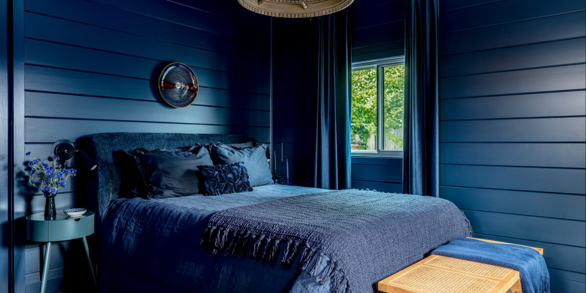 Blue Bedroom in Santa Cruz Bungalow by Christie Tyreus