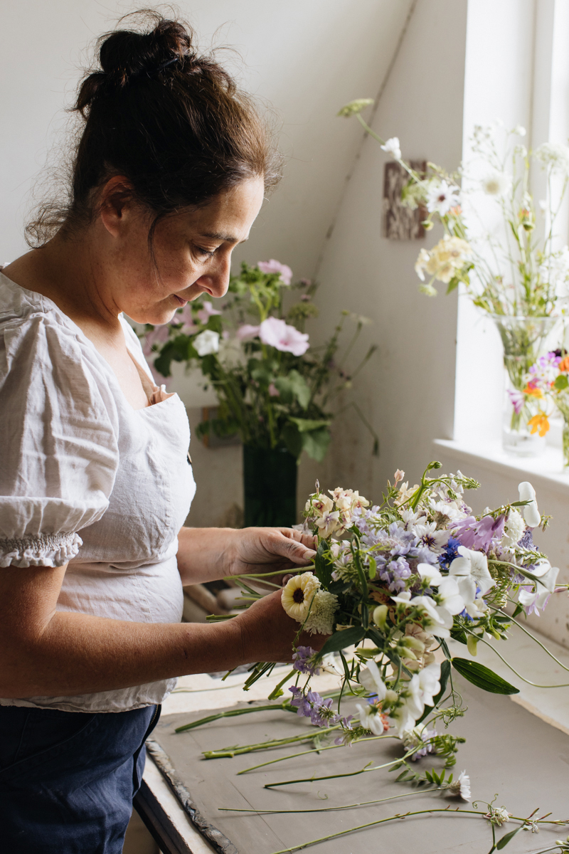 Rachel Dein with Fresh Flowers