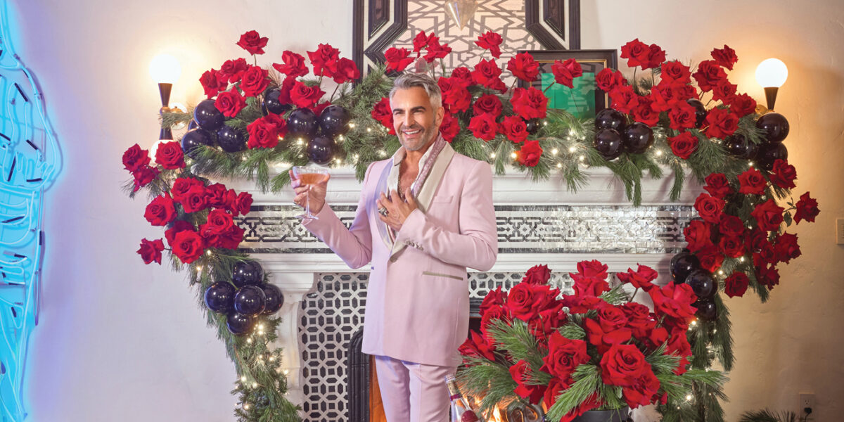 Jeff Leatham Mantel with Roses