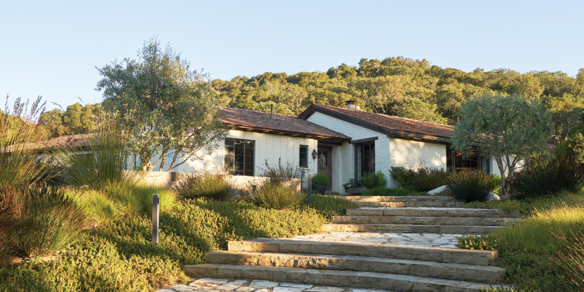 Carmel California Ranch Stone Pathway