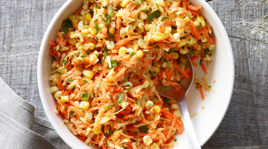 Carrot, Apple, and Corn Slaw