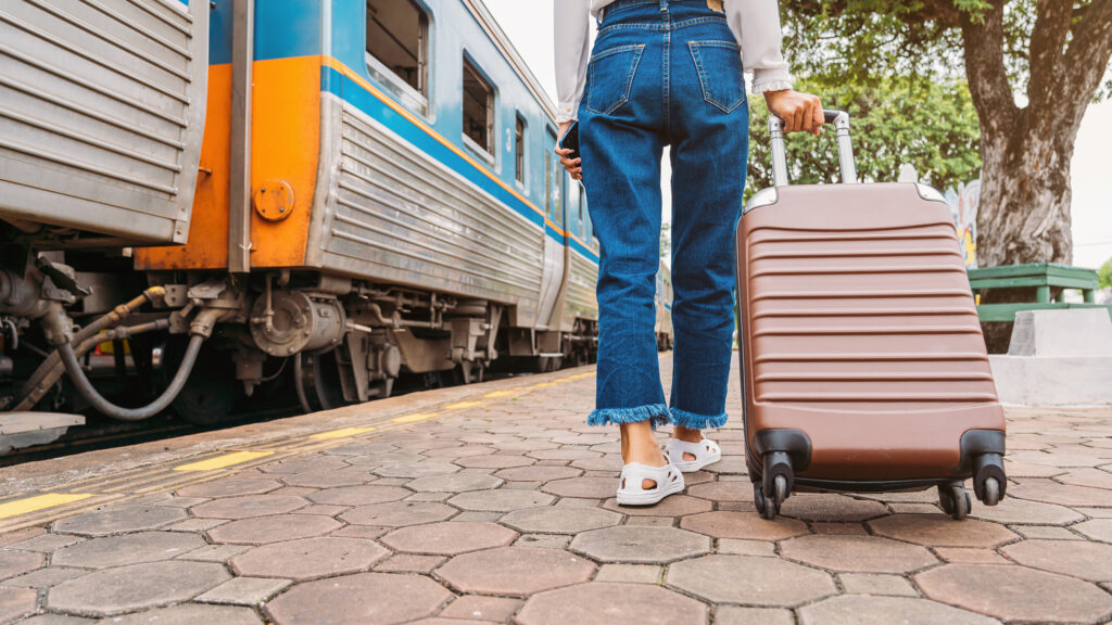Carry-on Suitcase on Train