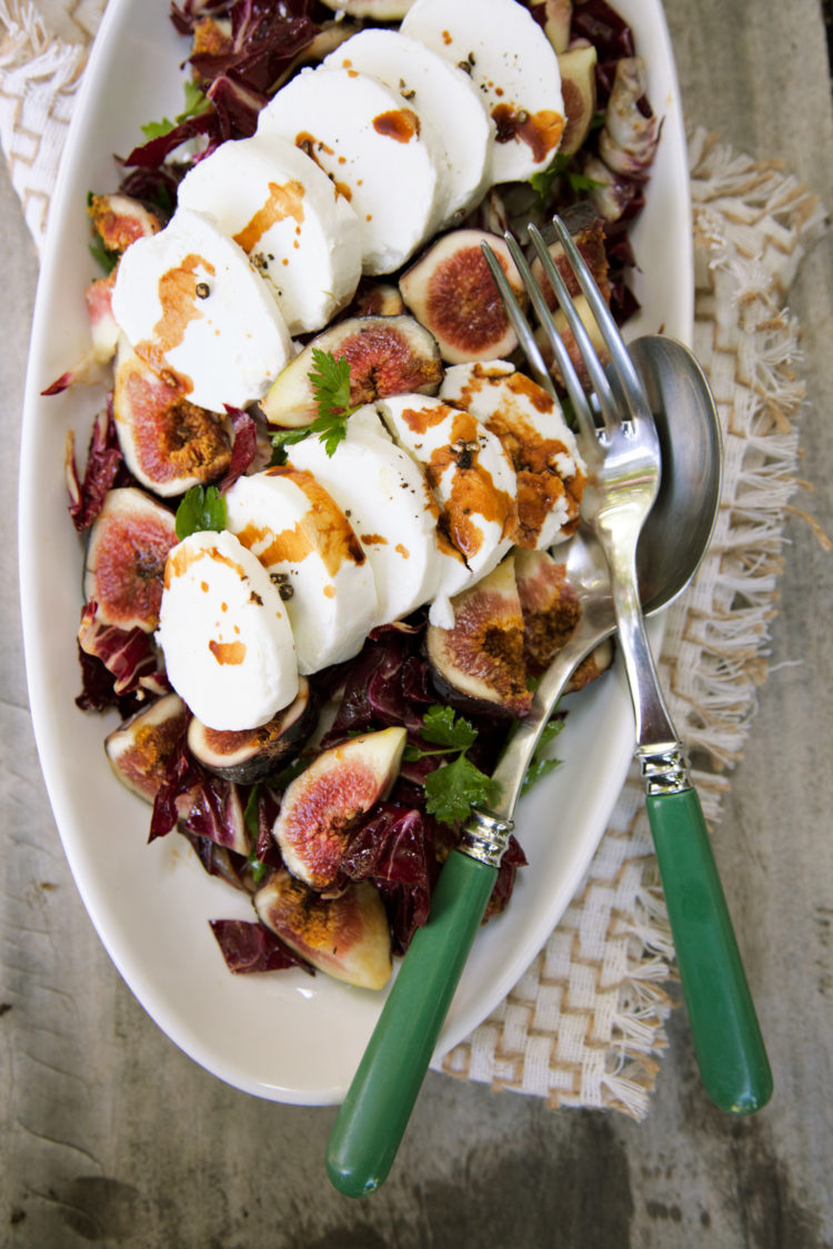 Fresh Goat Cheese and Radicchio Salad with Figs