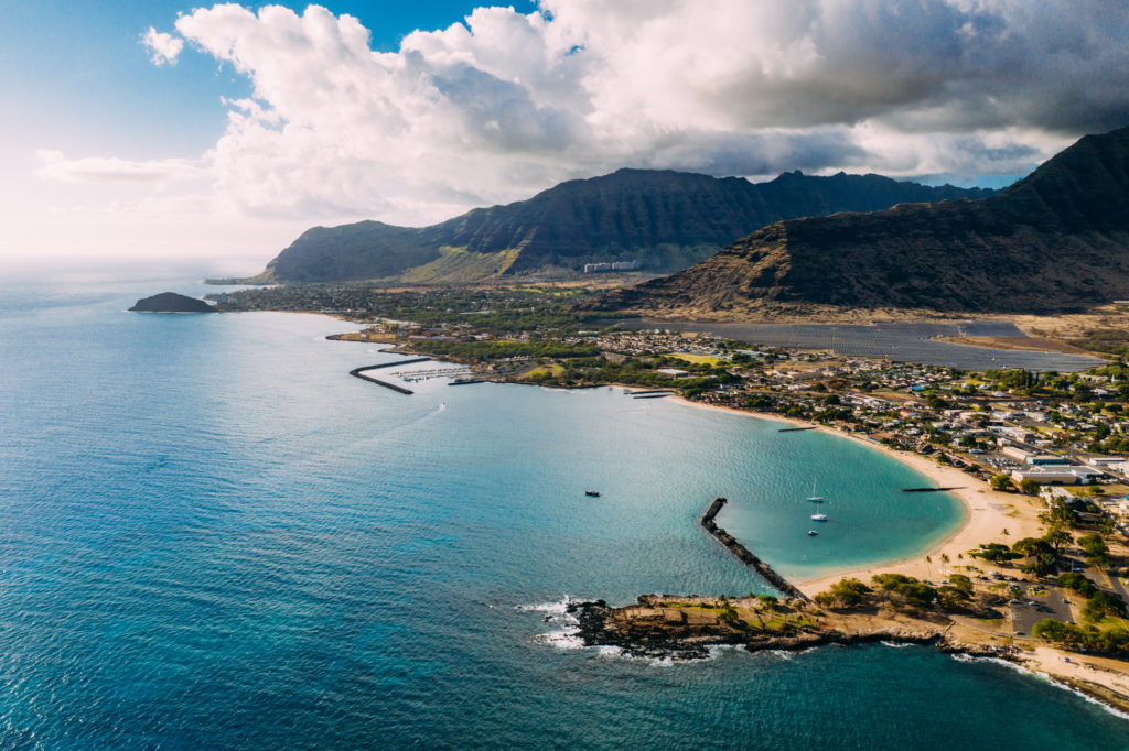 Pokai Bay Beach in Oahu, a great options for affordable thanksgiving getaways