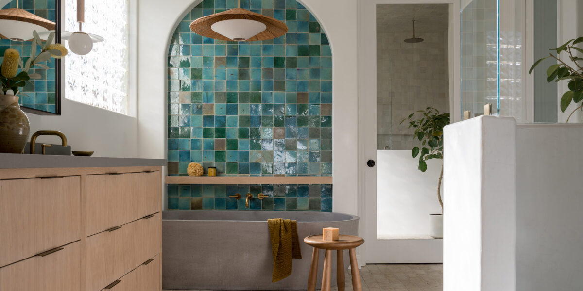 Coastal Bathroom by Terramar Interiors