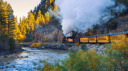 Best fall color in Colorado on a train in Durango