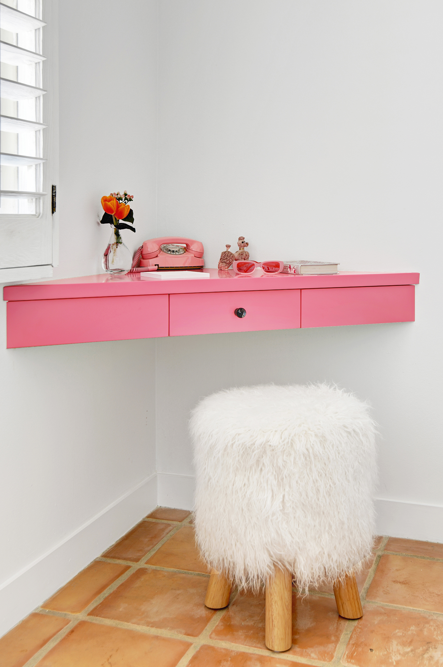 Corner Nook Desk in Pop Pad Palm Springs House