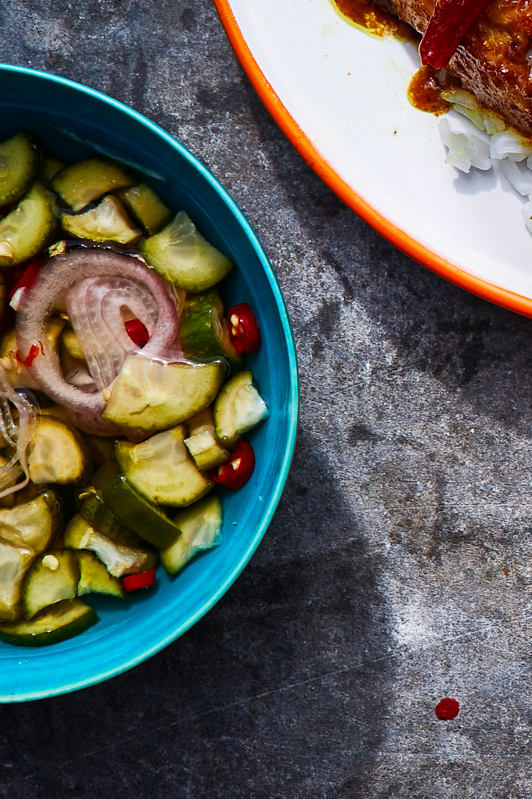 Cucumber and Red Onion Pickle