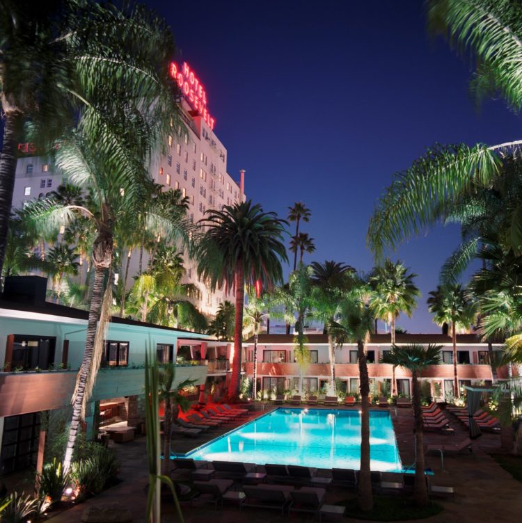 Best places to travel in Hollywood California with a room at the Hotel Roosevely