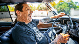 Danny Trejo in a Car