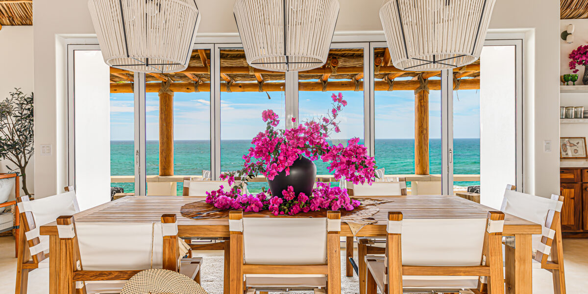 Dining Room in Baja House by Raili Clasen