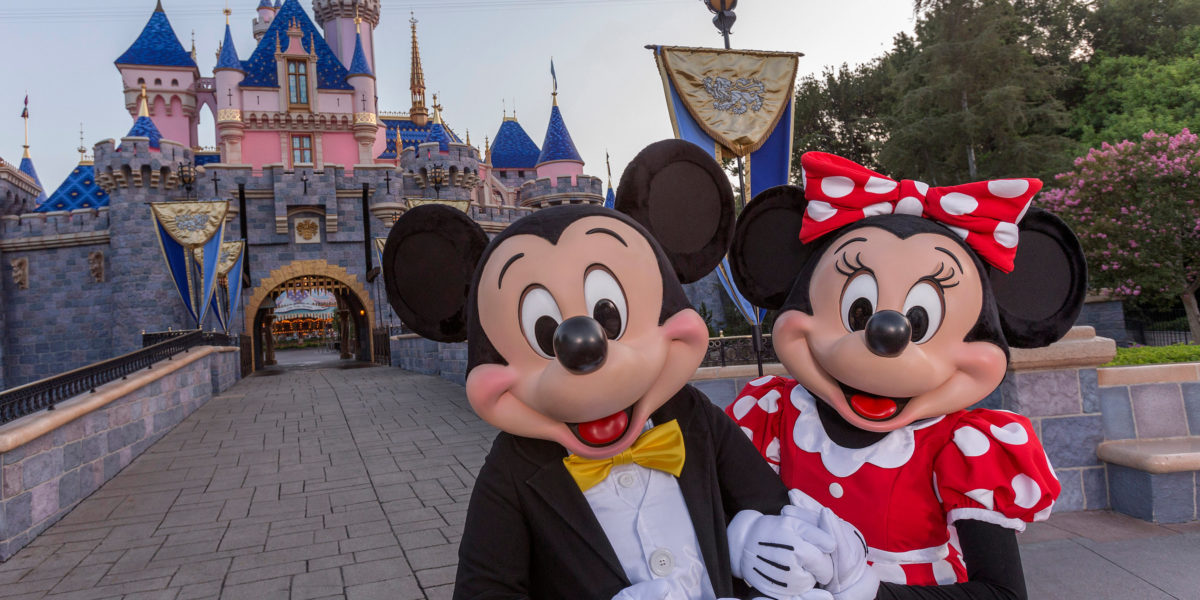 Mickey and Minnie at Disneyland Resort in California