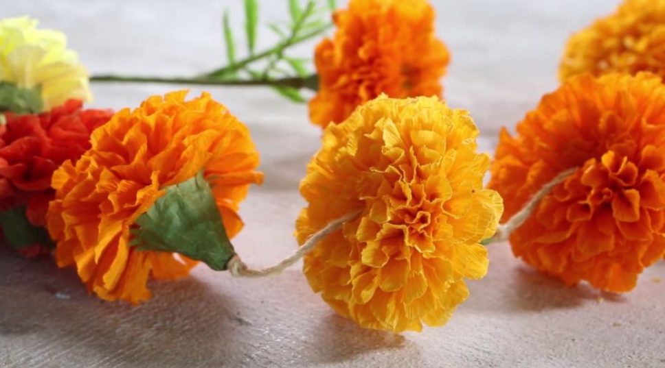 How to Make Marigold Paper Flowers