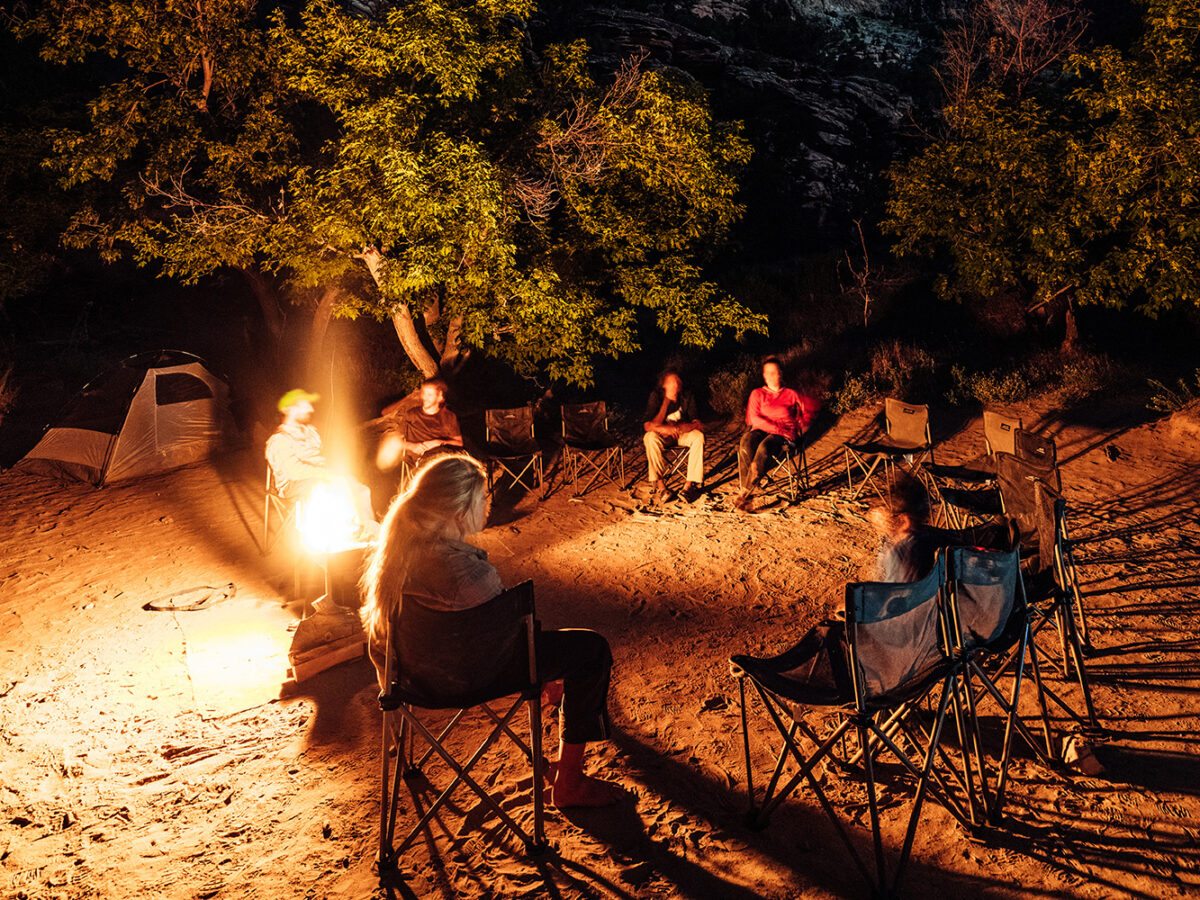 Campfire Scene Near Vernal Utah Dinosaur National Monument