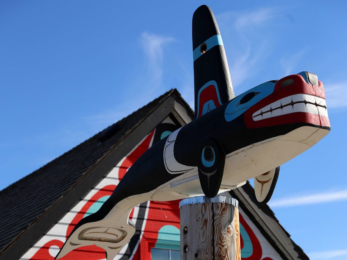 Buildings and Totems in the Carcross Commons