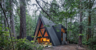 Exterior in Puget Sound A-Frame by Artisan Group