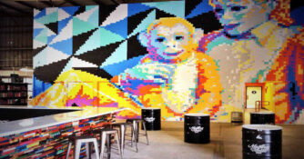 A mural inside Modern Times Beer