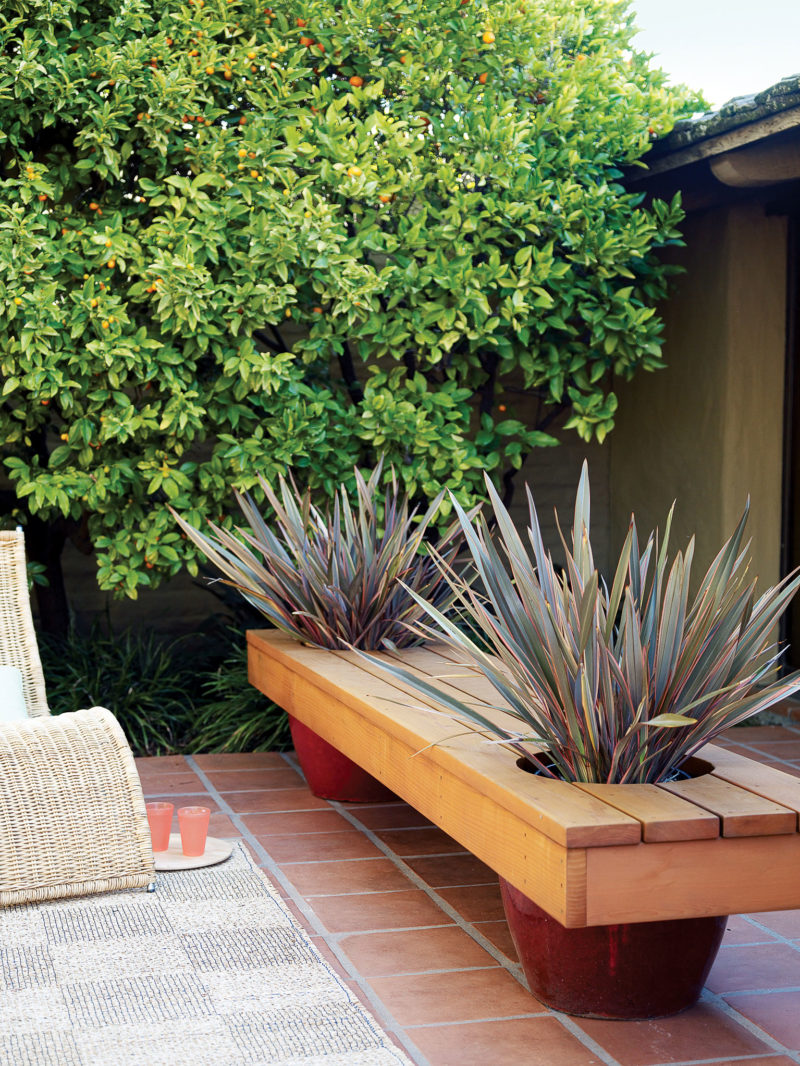 Modern planter bench - Sunset Magazine