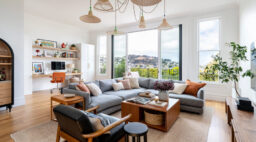 Family Room in San Francisco House by Kendra Nash