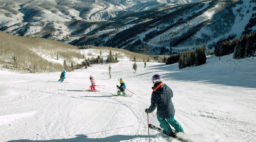 Kids skiing down a mountain at Beaver Creek Ski Resort