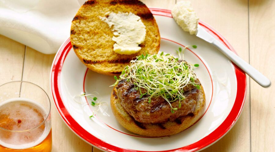 Beer and Bison Burgers with Pub Cheese (0611)