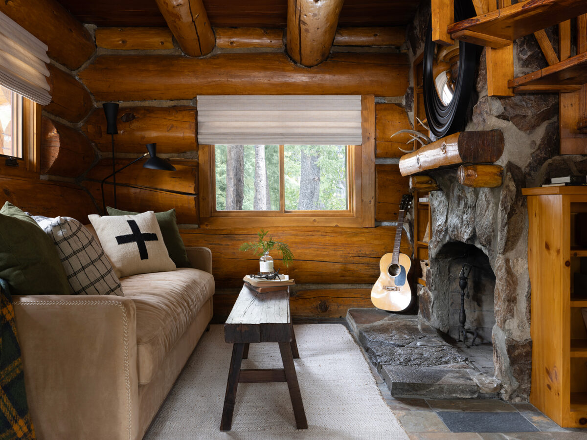 After a Fire, This Lake Tahoe Log Cabin Was Restored with Care