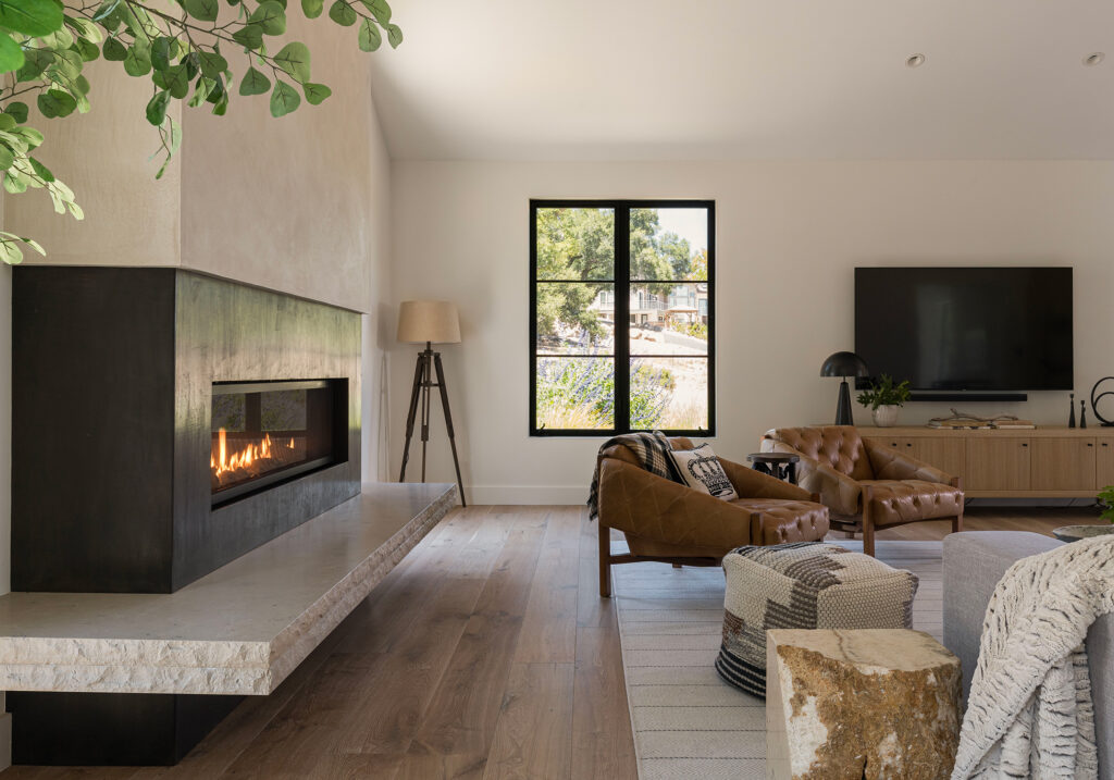 Fireplace in Sonoma House by Lucy McLintic