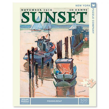 sunset shop fishing boat puzzle