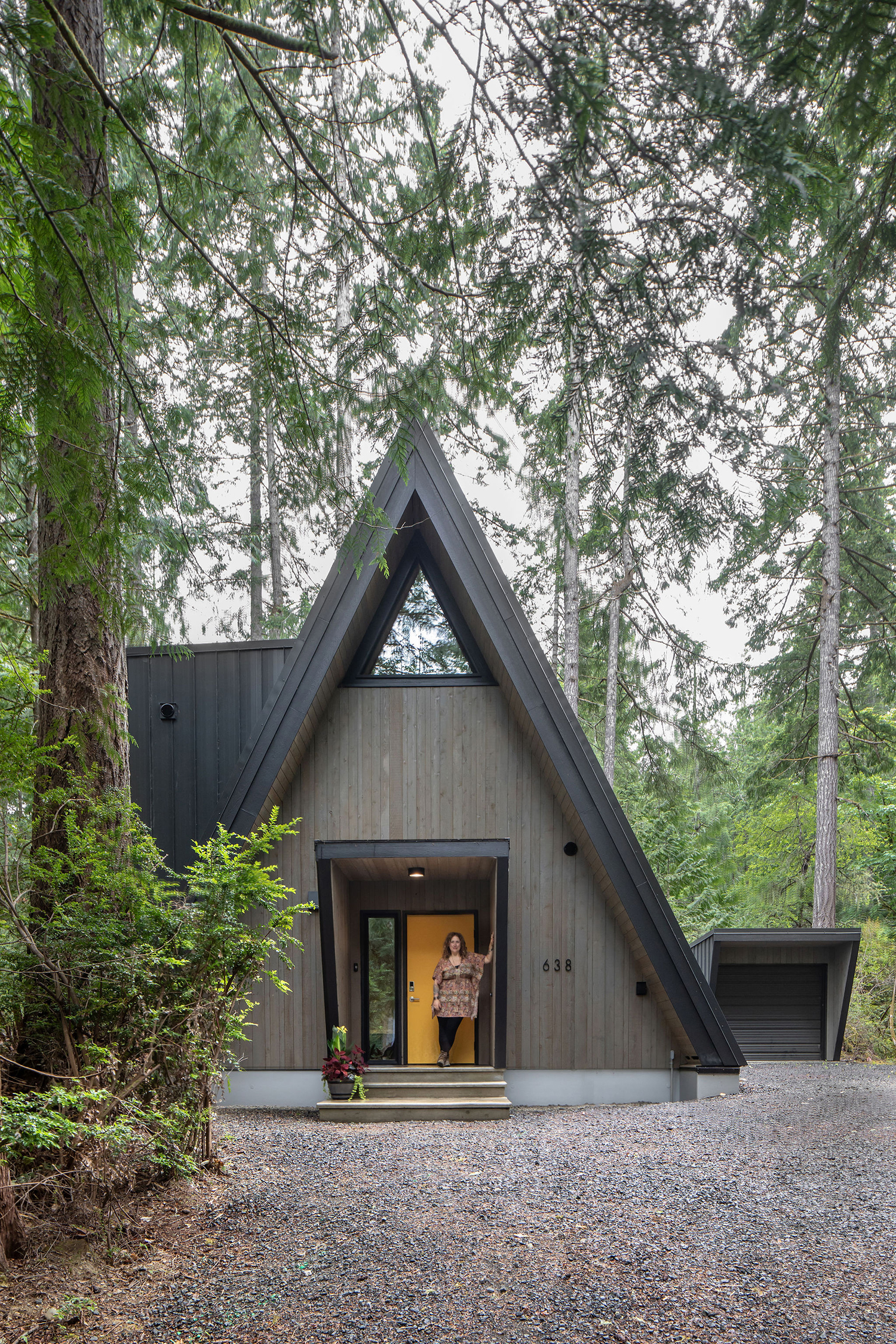 Front Door in Puget Sound A-Frame by Artisan Group