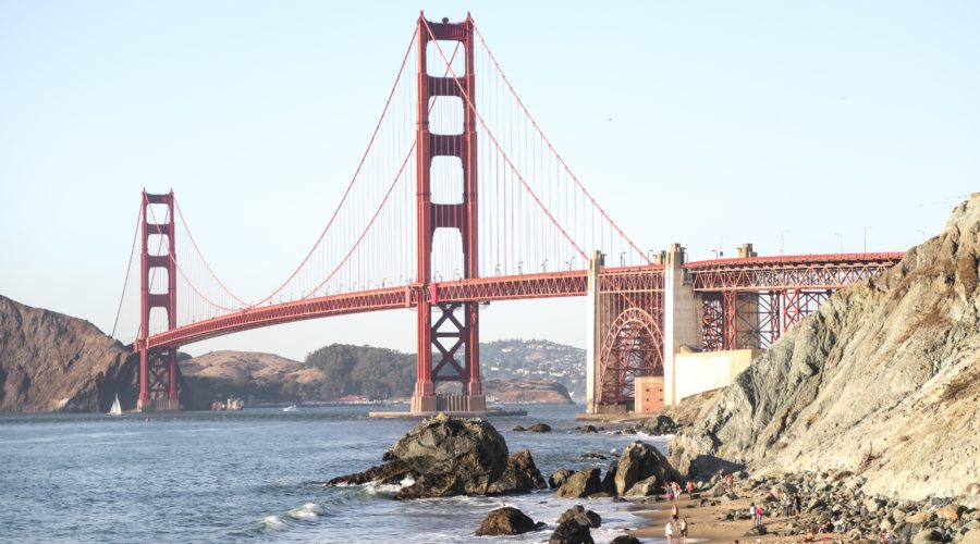 beach, golden gate, bridge, san francisco