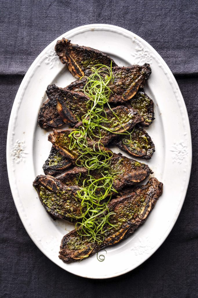 Grilled PorciniRubbed Short Ribs with Salsa Verde Recipe Sunset Magazine