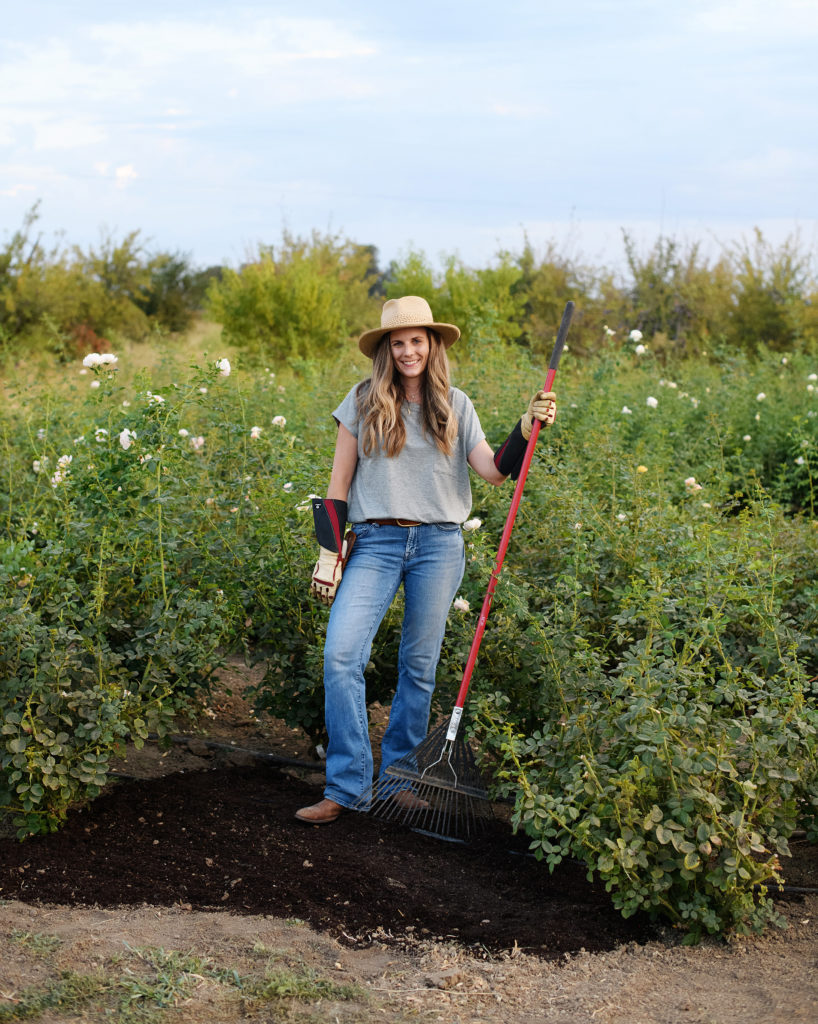 Florist/farmer Felicia Alvarez in field