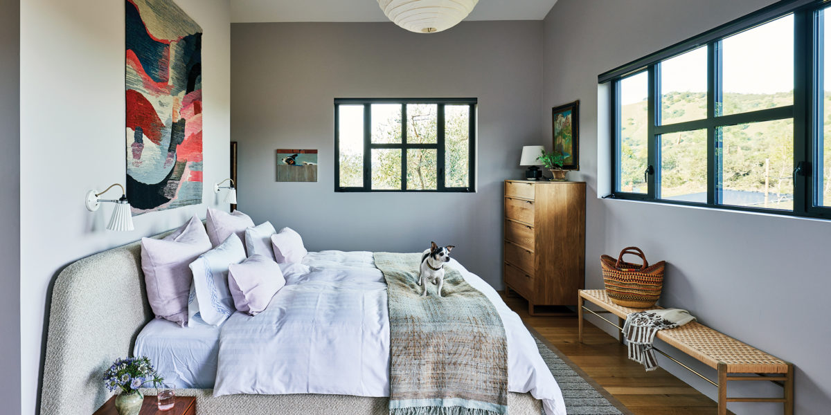 bedroom in St Helena, California home