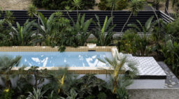above ground pool Sara Simon Leucadia Riad-inspired house