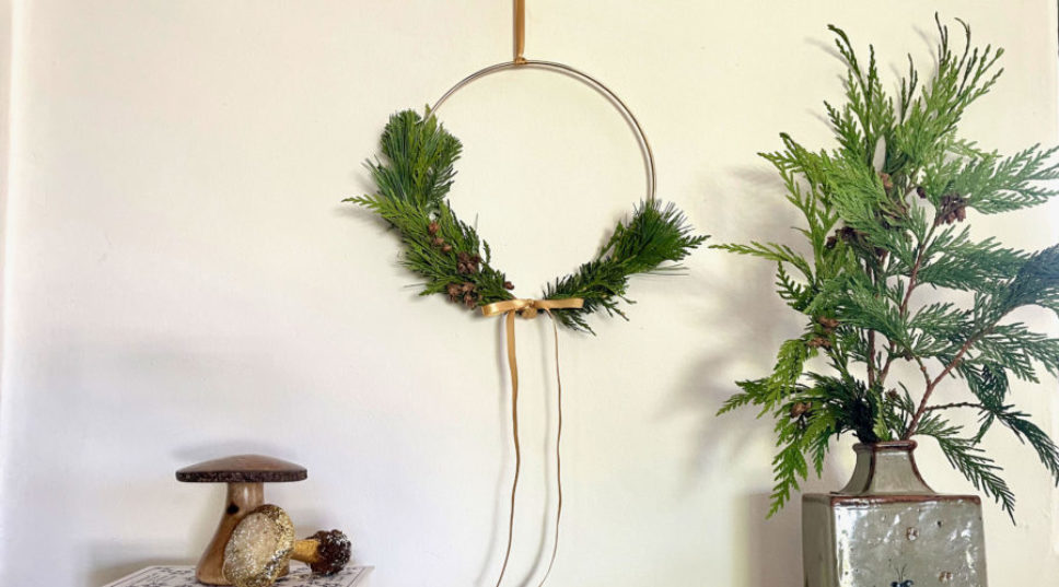I Made This Easy Christmas Wreath for Less Than $9