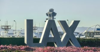 LAX sign at Los Angeles Airport