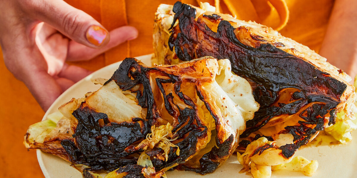 Charred Cabbage with Mushroom Butter Recipe - Sunset Magazine