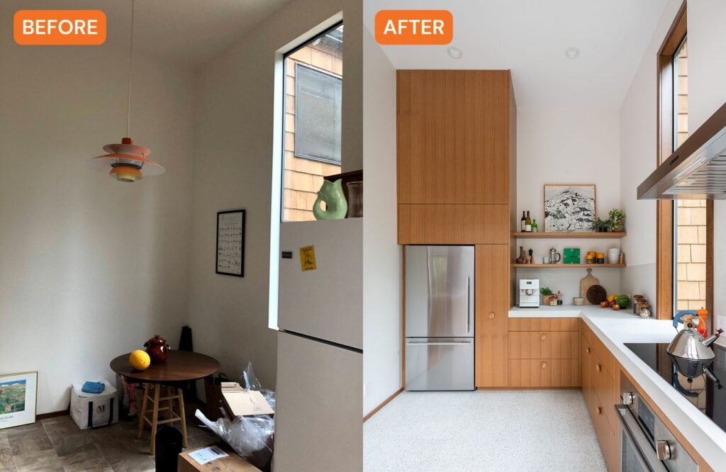 Kitchen Corner Before and After in Mercer Island
