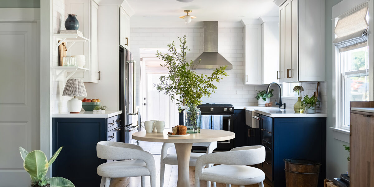 Kitchen and Dining Area in San Diego Bungalow by Allison Garrison