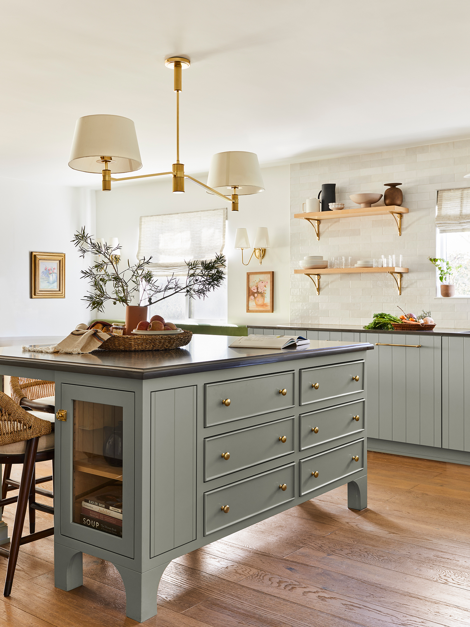 Kitchen Island in Elkhorn Kitchen by Linette Dai Design