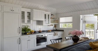 Kitchen in Vashon Island Cottage by White Space Design Group