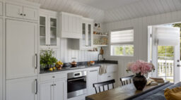 Kitchen in Vashon Island Cottage by White Space Design Group