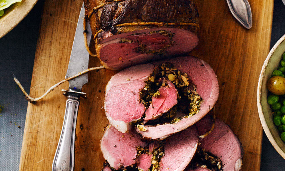 Roast Leg of Lamb with Almond-Mint Pesto Recipe – Sunset Magazine